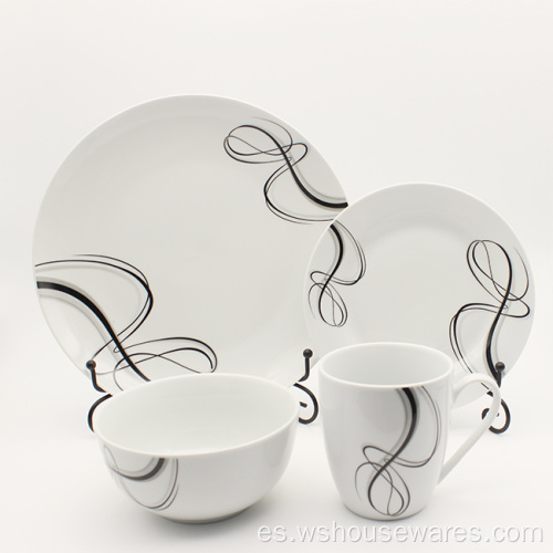 Conjunto de vajillas de cerámica de diseño moderno